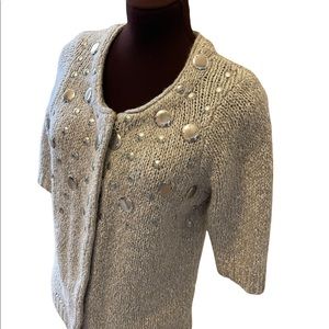 Dolce Cabo chunky short sleeves sweater cardigan